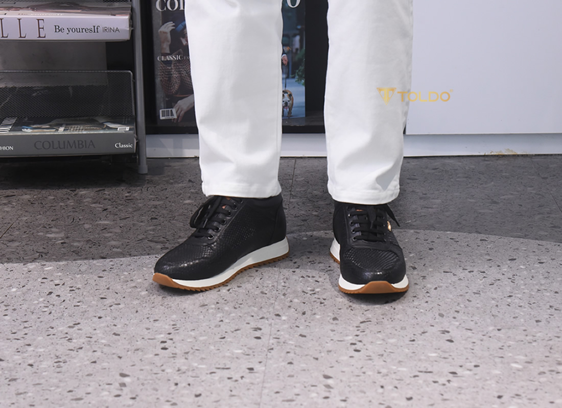 Giày cao nam 8cm da thật cao cấp 8
